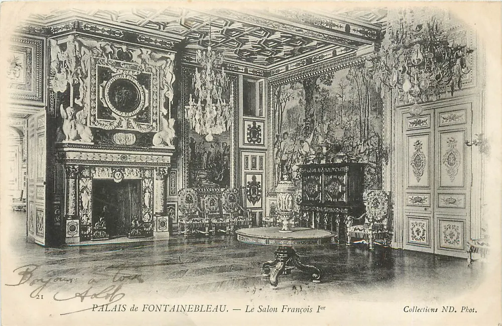 Schloss Fontainebleau — Der Salon François I. — Sammlung ND. Fotografie - Vorderseite