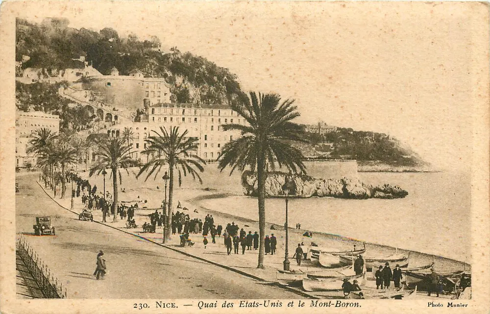 Nice — Quai des États-Unis und der Mont-Boron — Photo Munier - Vorderseite