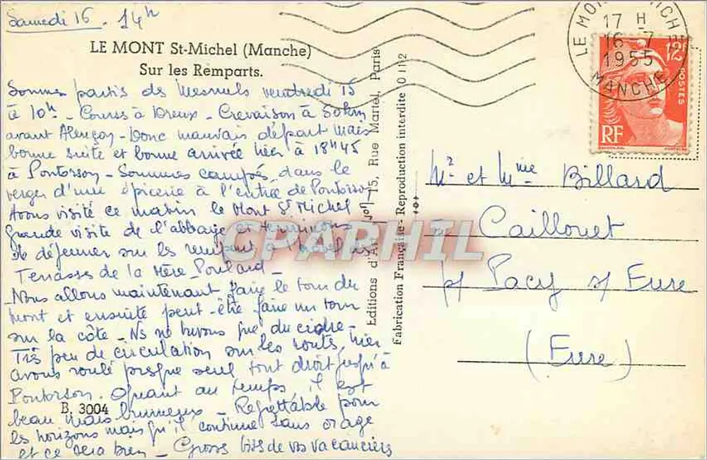 Le Mont-Saint-Michel — Sur les remparts — Éditions Françaises - Verso