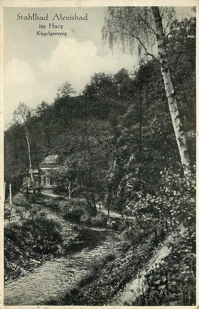 Stahlbad Alexisbad — w Harzu, Kügelgenweg — Echi Phototypie & Co., Greiz - Awers