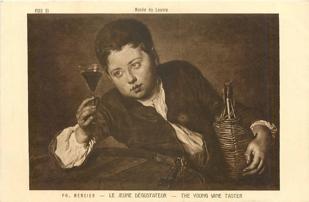 Le Jeune Dégustateur — PH. Mercier — Musée du Louvre - Recto