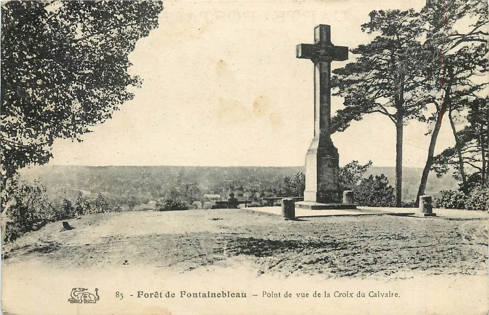 Forêt de Fontainebleau — Aussicht von der Croix du Calvaire — unbekannter Verleger, Nr. 85 - Vorderseite