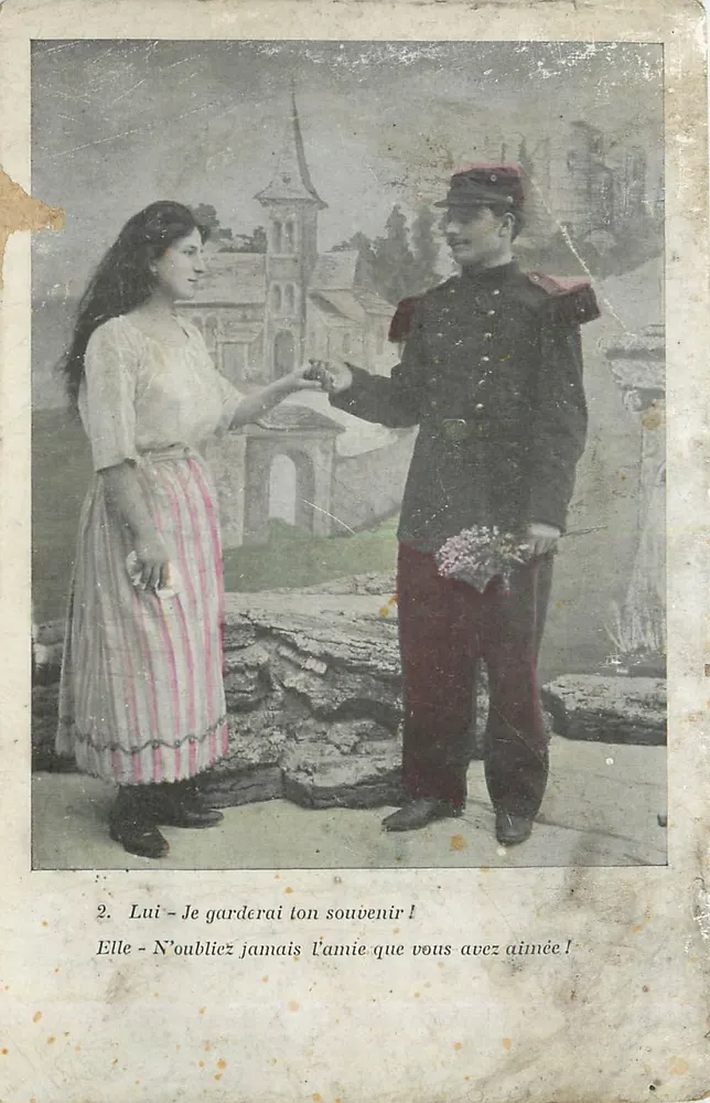 Soldado e mulher — cena de adeus — série 2 - Frente