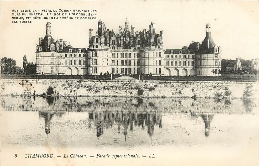 Chambord — O Castelo — Fachaça Setentrional — LL. n°5 - Frente