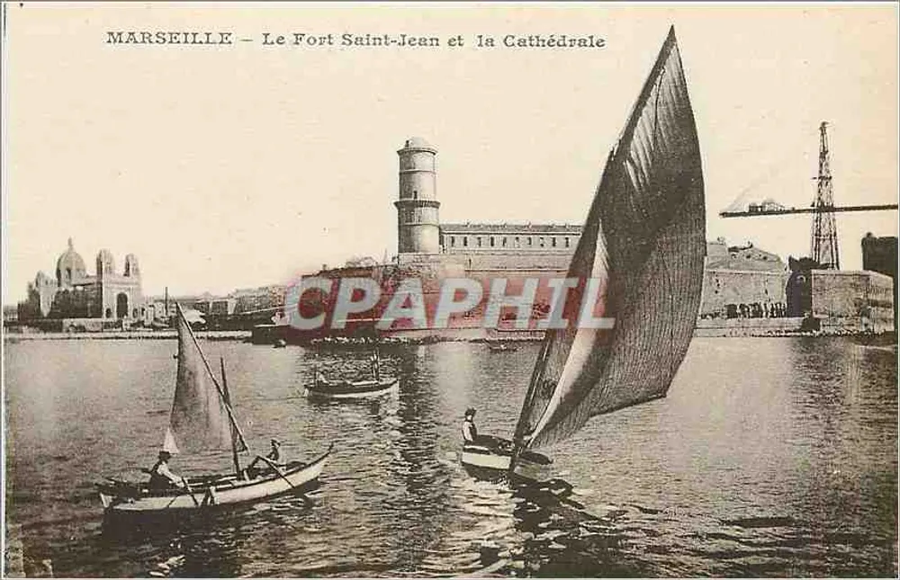 Marseille — Fort Saint-Jean und die Kathedrale - Vorderseite