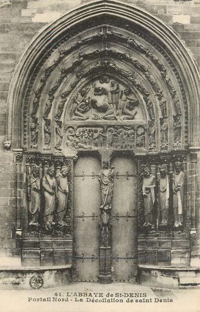 Das Kloster St-Denis - Nordportal - Das Abnehmen des Kopfes des heiligen Denis - Vorderseite