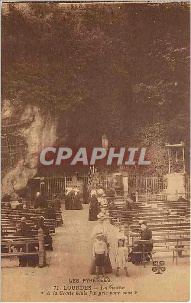 Lourdes — La Grotte — Les Pyrénées — Galeries Madernes, Toulouse-Soulibrous - Recto