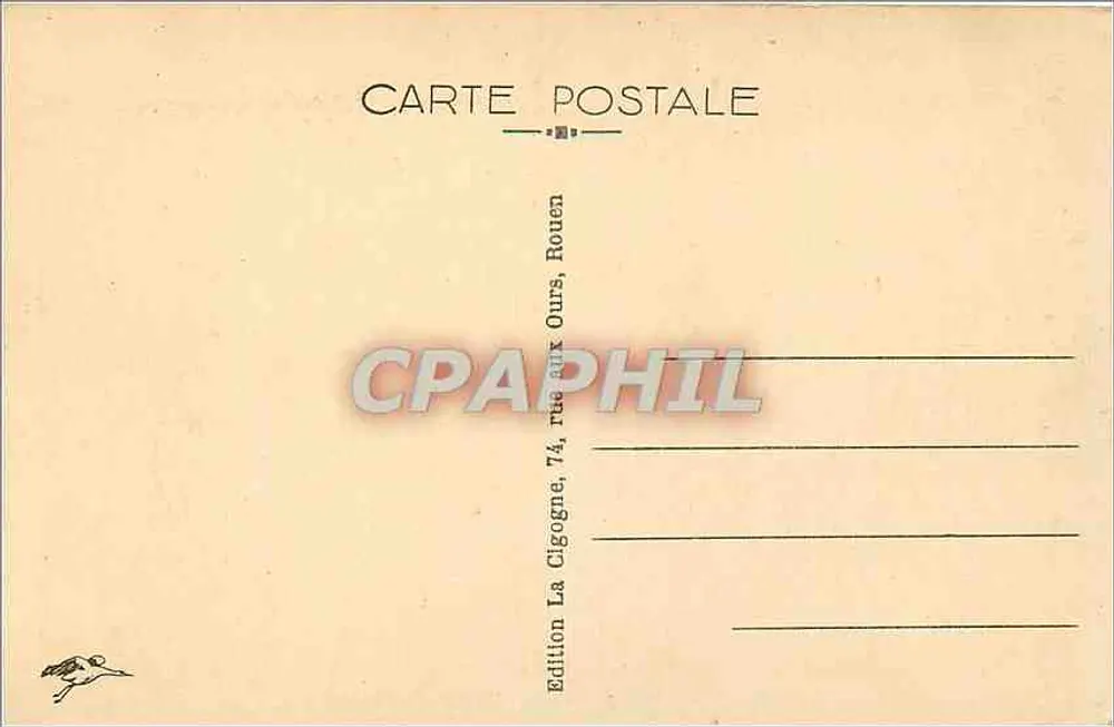Rouen — Palácio de Justiça (Conjunto) — Edição La Cigogne, 74, rue aux Ours, Rouen - Verso