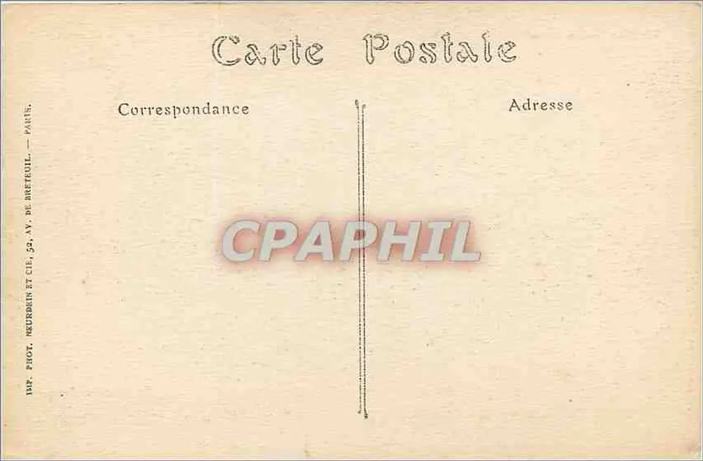 Abras — Kleine Place nach dem Bombenangriff (Februar 1916) — Foto. Neudorff & Cie, Paris - Rückseite
