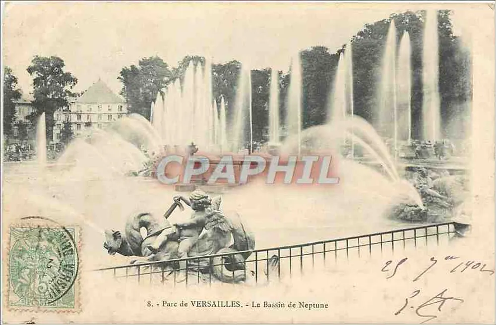 Parc de VERSAILLES - Le Bassin de Neptune — éditeur non visible, n° de série 8 - Recto