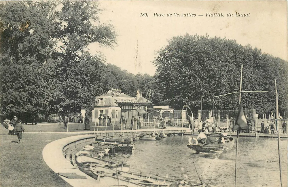 Parque de Versalhes — Flotilha do Canal — Héliotypie Bourdier e Faucheux, n°180 - Frente