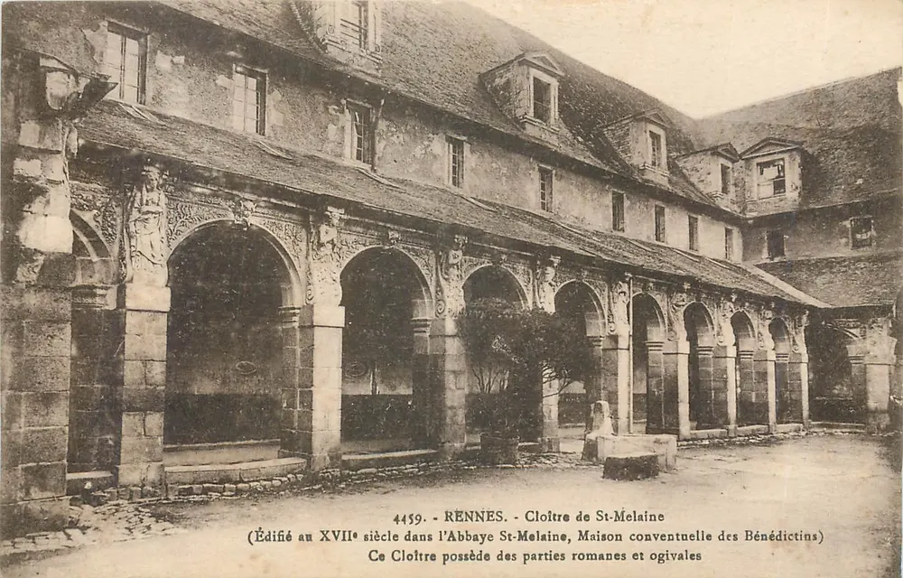 Cloître de St-Mélaine — Rennes — editor Laurent-Né, Rennes, n° 4459 - Frente