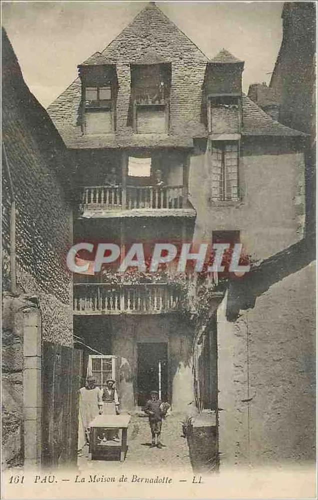 Pau — A Casa de Bernadotte — editor L. Li, n° 161 - Frente
