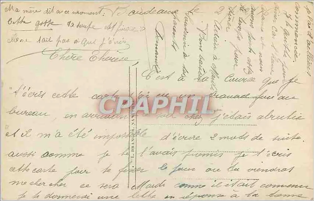 रंगीन गुलाब का बूकेट — प्रकाशक L. ब्रांलां, संख्या 3570 - पीछे
