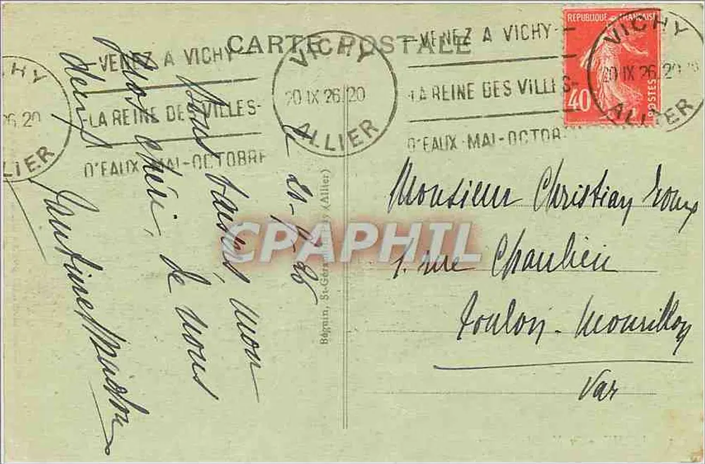 Vichy - O Salão do Casino — Ideal, n° 330 - Verso