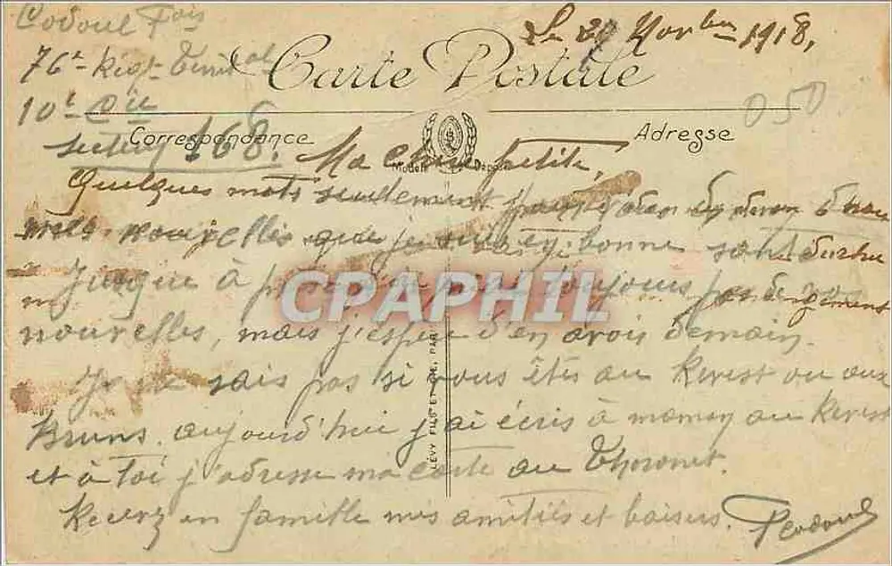 Meaux — A Catedral — Editor desconhecido, n° de série 6 - Verso