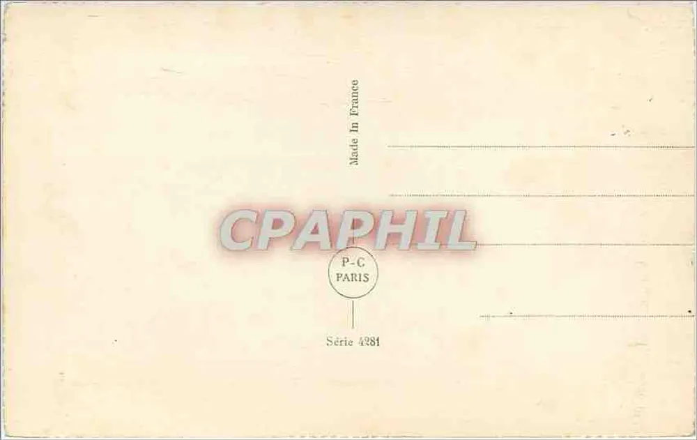 Młodzi zakochani — scena rzeki — P-G Paris, seria 4381 - Rewers