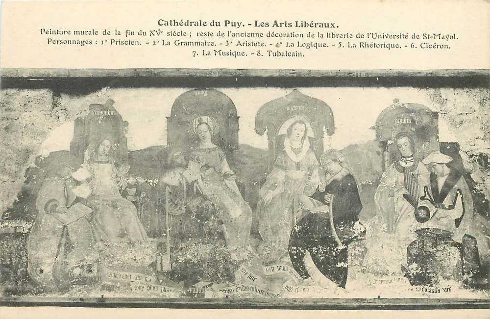 Cathédrale du Puy - Les Arts Libéraux — peinture murale fin XVᵉ siècle, n° 500 - Recto