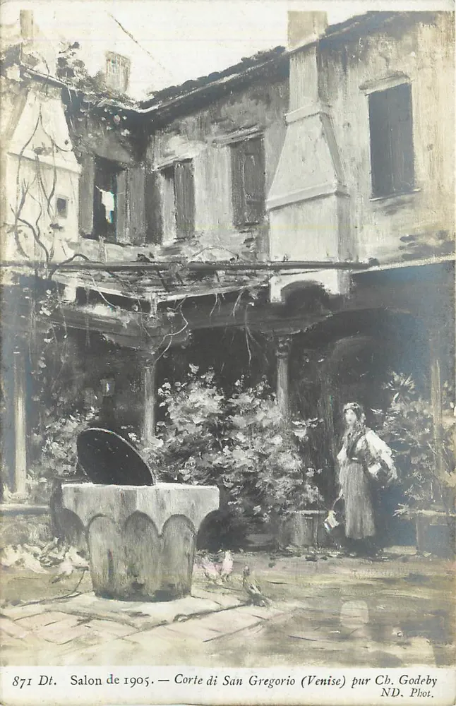 Hof von San Gregorio (Venedig) — Salon von 1905 — Ch. Godeby - Vorderseite