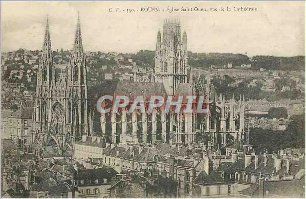 Rouen - Kirche Saint-Ouen aus der Sicht der Kathedrale — C.V. - 350 - Vorderseite