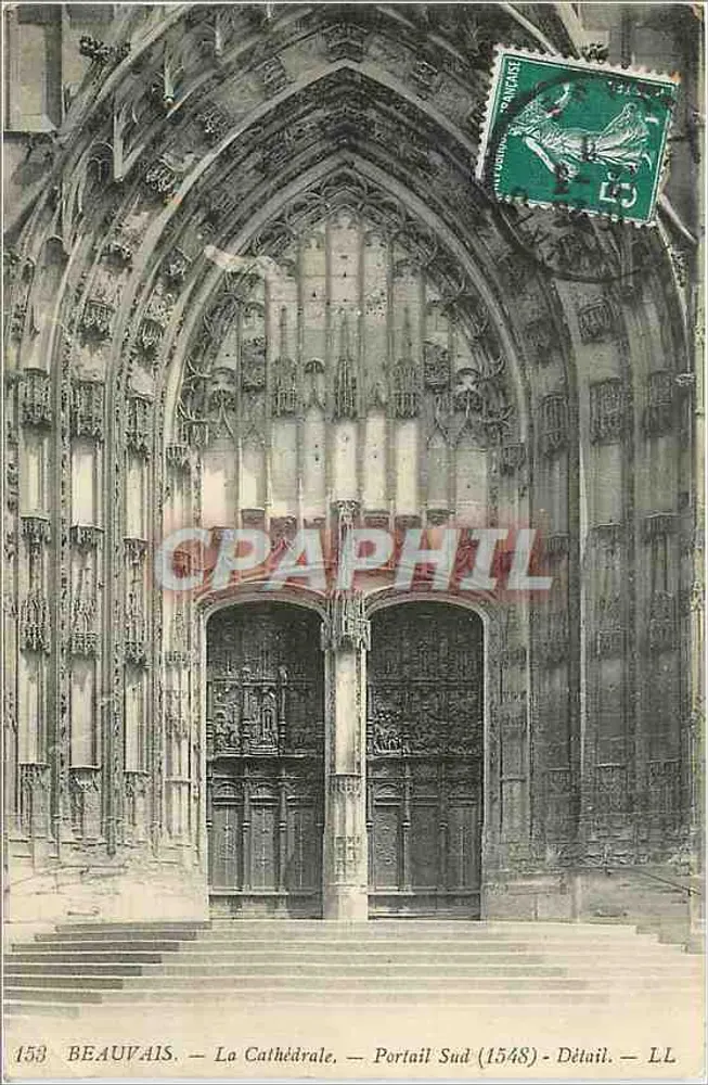 Beauvais — La Cathédrale — Portail Sud (1548) — Détail — LL - Recto