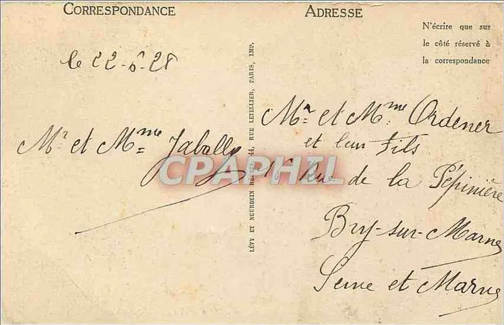 Caveux-sur-Mer — Auf See — Wirkung der Wolken — LL - Rückseite