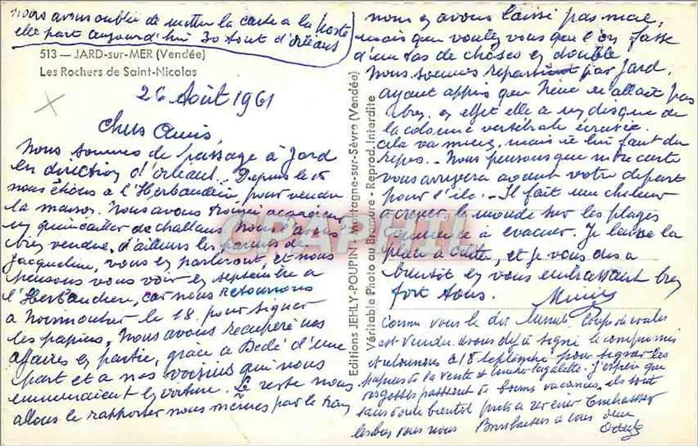 Les Rochers de Saint-Nicolas — Jard-sur-Mer (Vendée) — Éditions JEHLY-POUPIN - Reverso