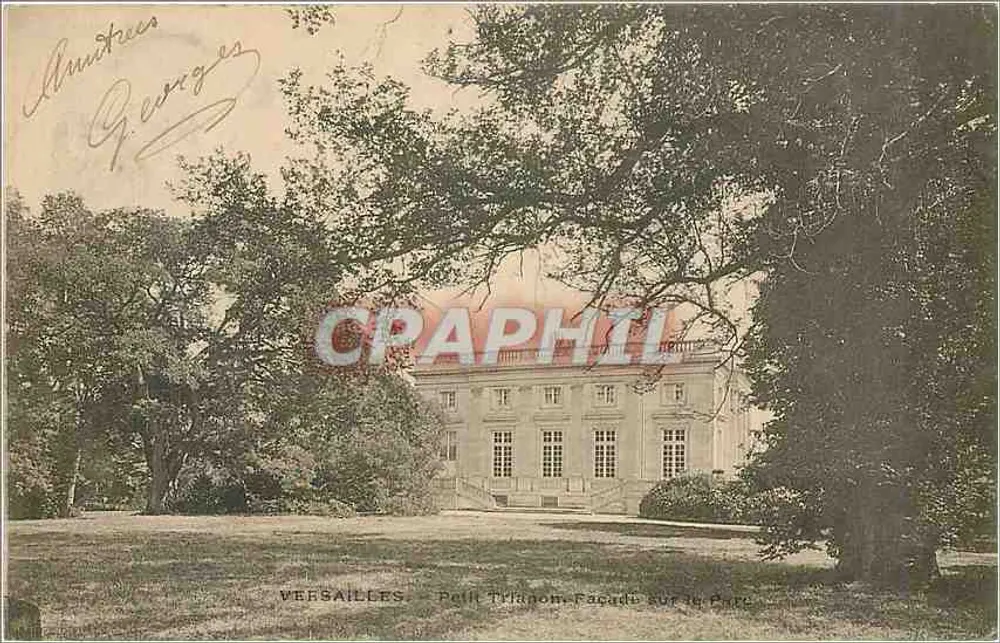 Versailles — Petit Trianon. Fachada sobre o jardim — editor Annières Georges - Frente