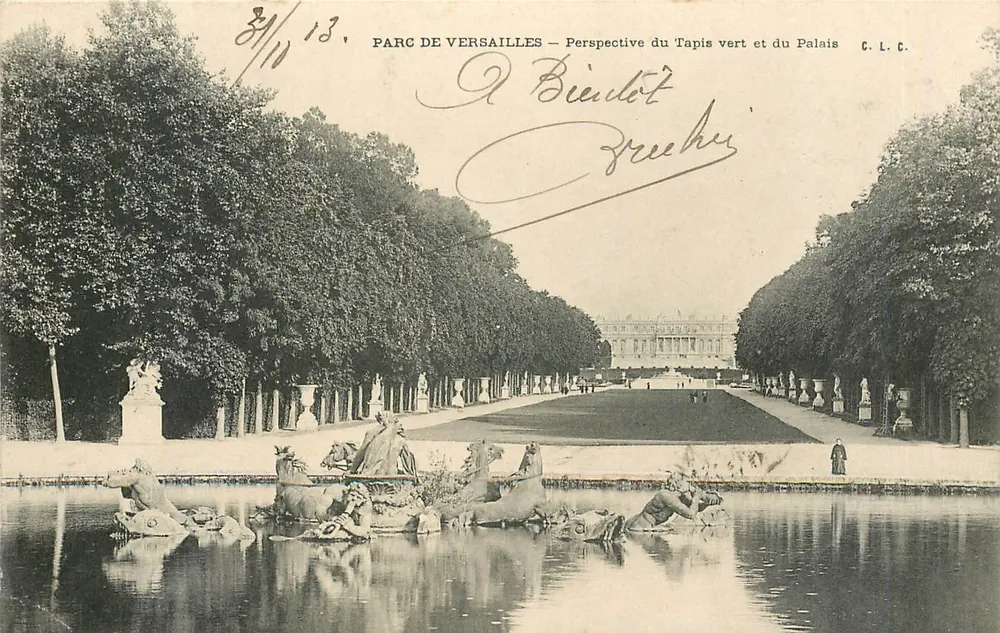 Parque de Versalhes — Perspectiva do Tapis Vert e do Palácio — C.L.C. - Frente