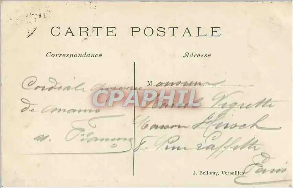 Versalhes — Petit Trianon — Le Moulin — J. Bellamy, n°37 - Verso