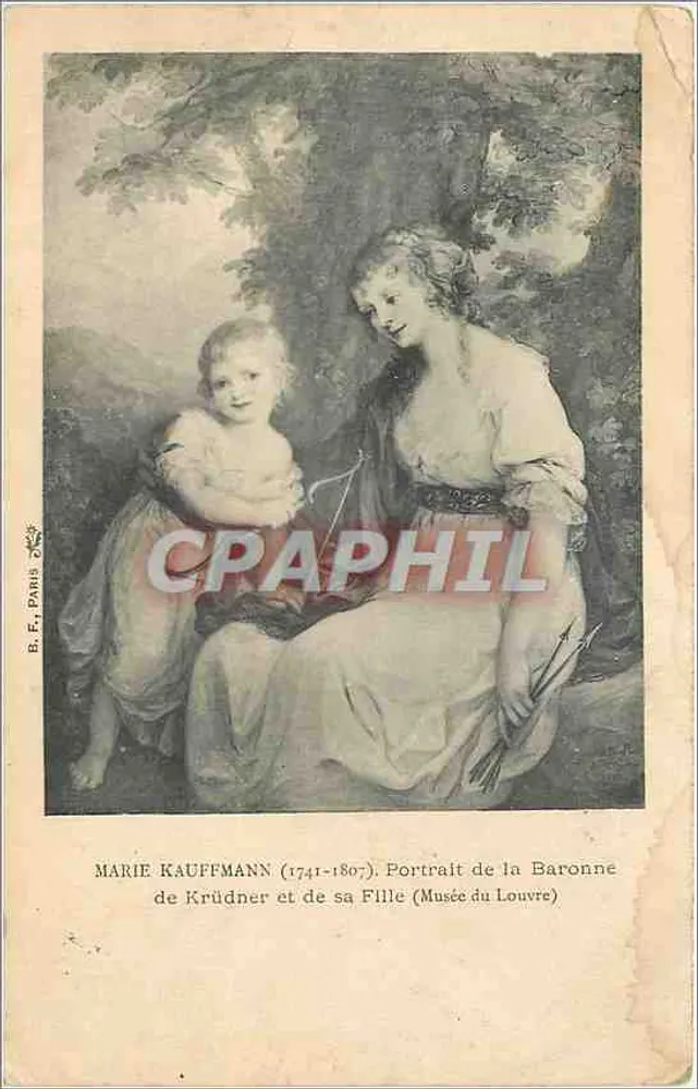 Portrait of the Baroness de Krüdner and her Daughter — Musée du Louvre — publisher B. Et. Paris - Vorderseite