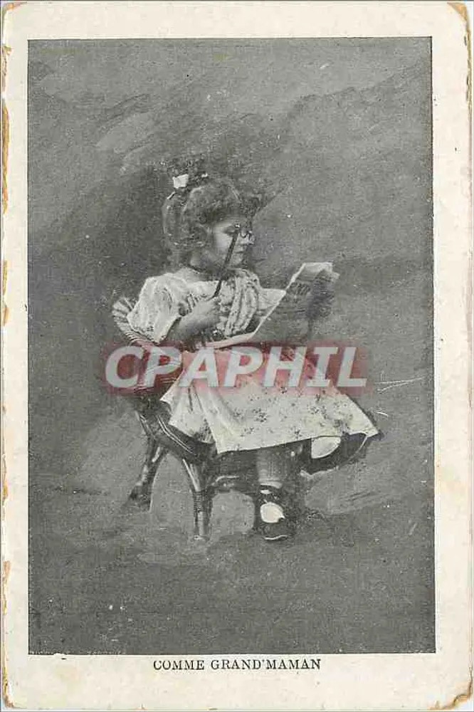 Meisje dat een boek leest — COMME GRAND'MAMAN — onbekende uitgever - Voorkant