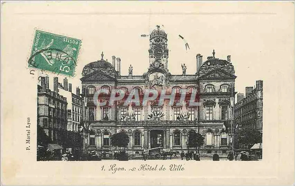 Lyon — Hotel de Ville — P. Martel Lyon, n°1 - Awers