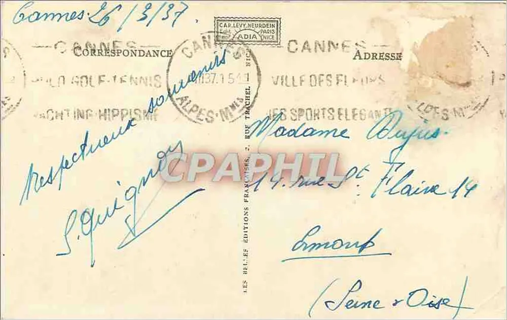 CANNES — Ogólny widok Estérel — LL, n°280 - Rewers