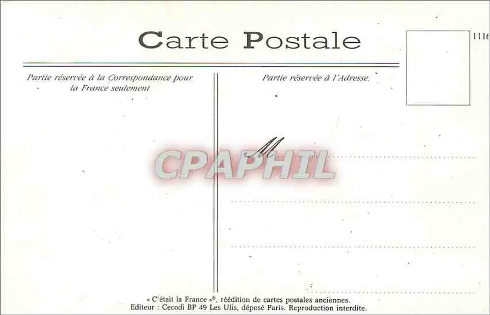 Venditore ambulante di cibo — rue de la République — Types Méridionaux n°29 - Verso