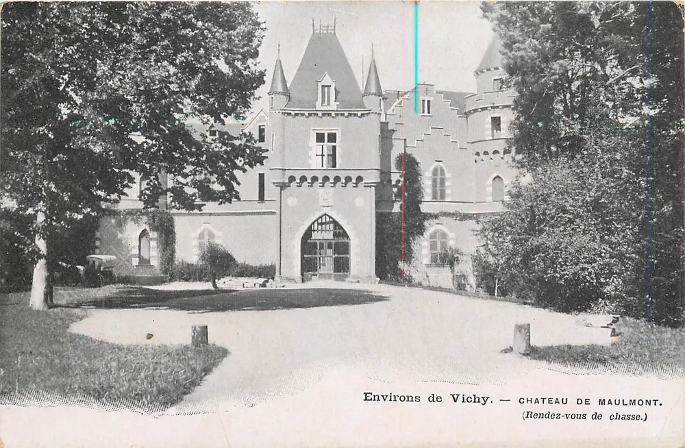 Arredores de Vichy — Castelo de Maulmont (Encontro de caça) - Frente
