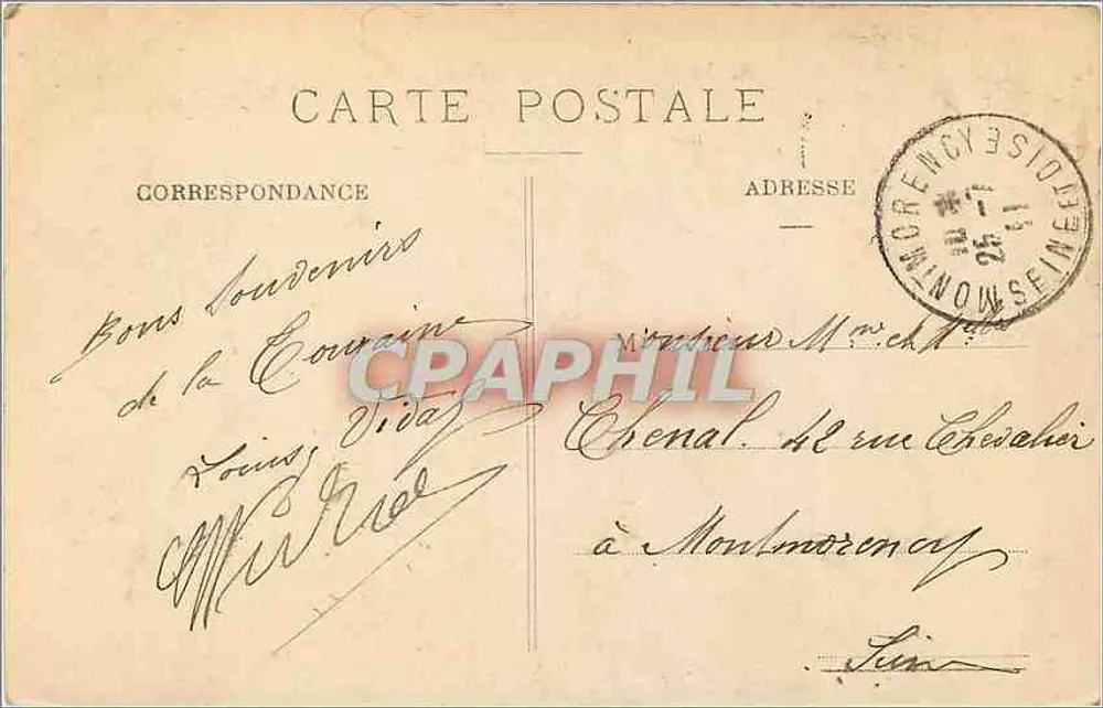 Tours — Jardim das Prébendes d'Oë — Editor B. & C. Chénal, Tours - Verso