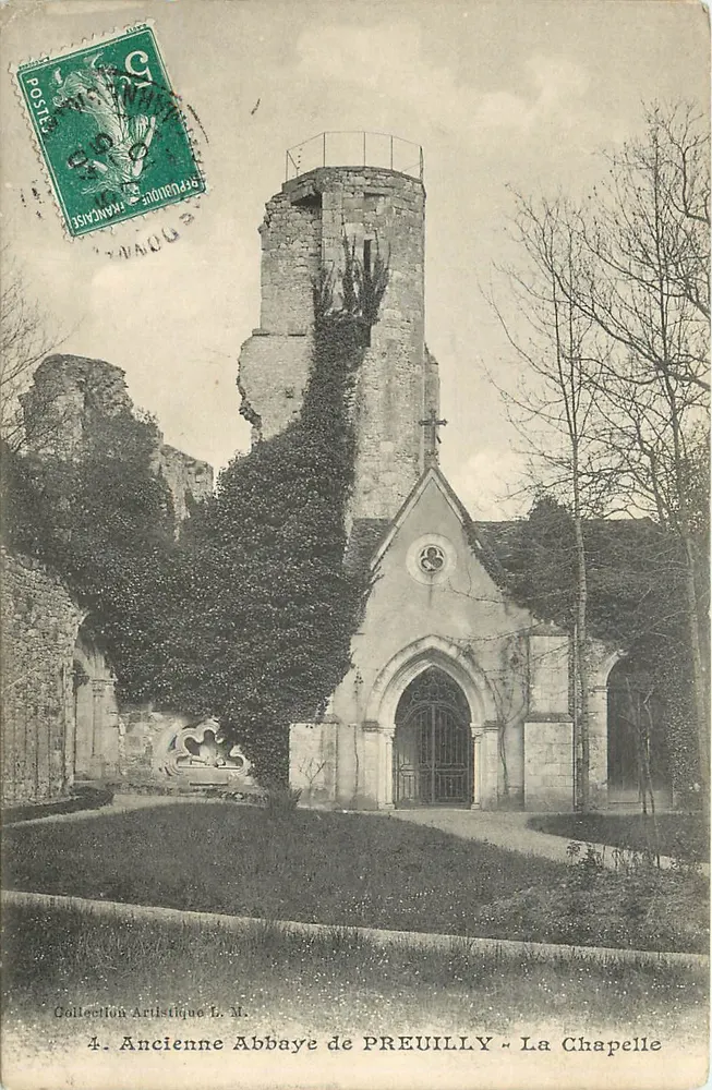Antiga Abadia de PREUILLY - A Capela — Coleção Artística L. M. - Frente