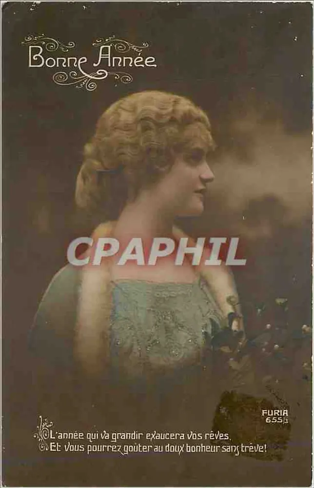 Mulher em vestido com colarinho forrado — Boa Ano 1905 — FURIA 655 - Frente