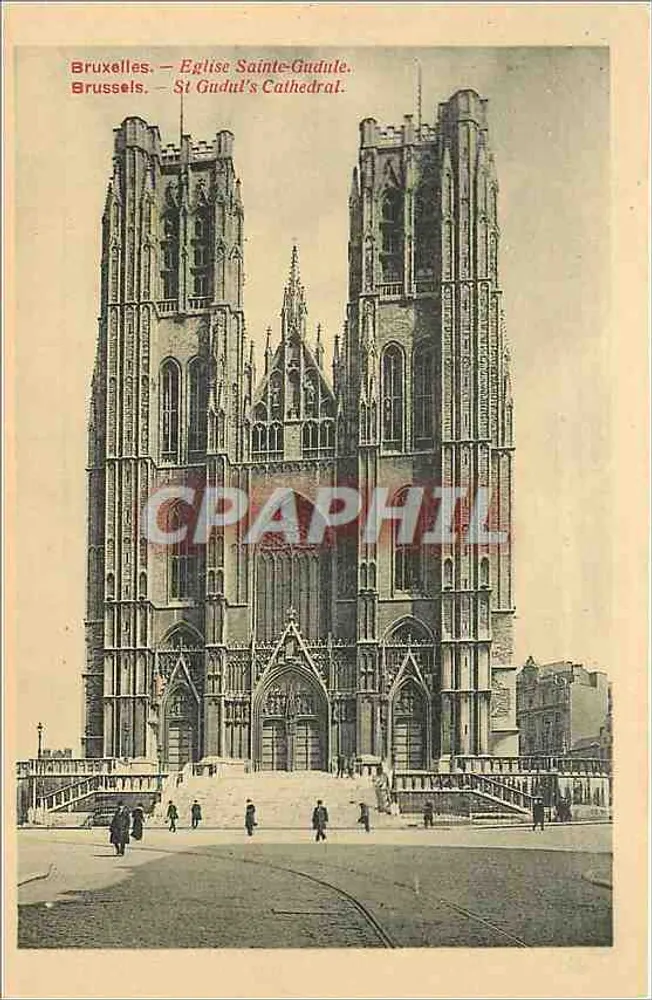 Bruxelas — Igreja de Sainte-Gudule — Edição Nicolas, 24, Frand'Place - Frente