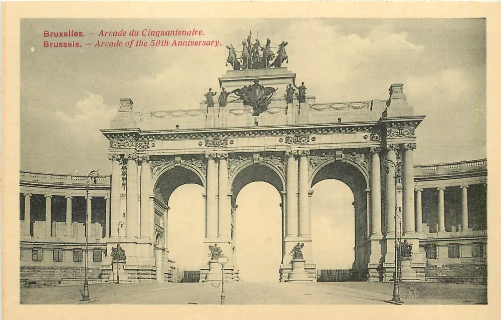 Bruxelas — Arco do Cinquentenário — Edição Nicolas, 34, Grand-Place - Frente