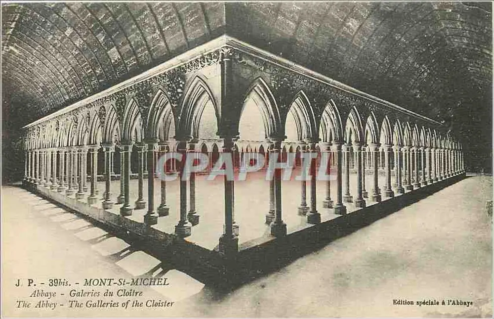 Mont-Saint-Michel - Galeries du Cloître — J.P. - 39bis - Édition spéciale à l'Abbaye - Recto