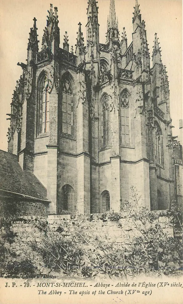Mont-Saint-Michel — Abside de l'église (XVe siècle) — J.P. - 79 - Recto