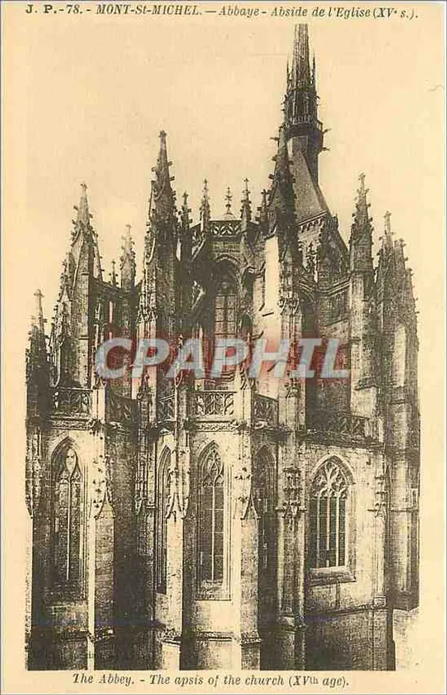 Mont-Saint-Michel — Abside de l'église (XVe s.) — J.P.-78 - Recto