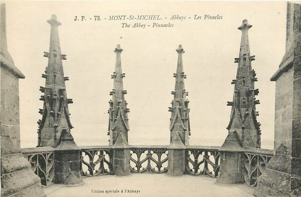 Mont-Saint-Michel - Abadia - Os Pináculos — J.P. - 73 - Edição especial na Abadia - Frente