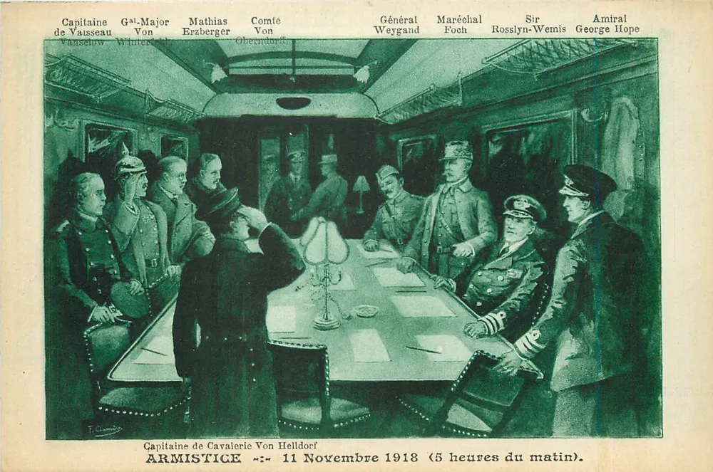Armistice de 1918 — Signée à 5 heures du matin — Édition de la Compagnie Écrite - Recto