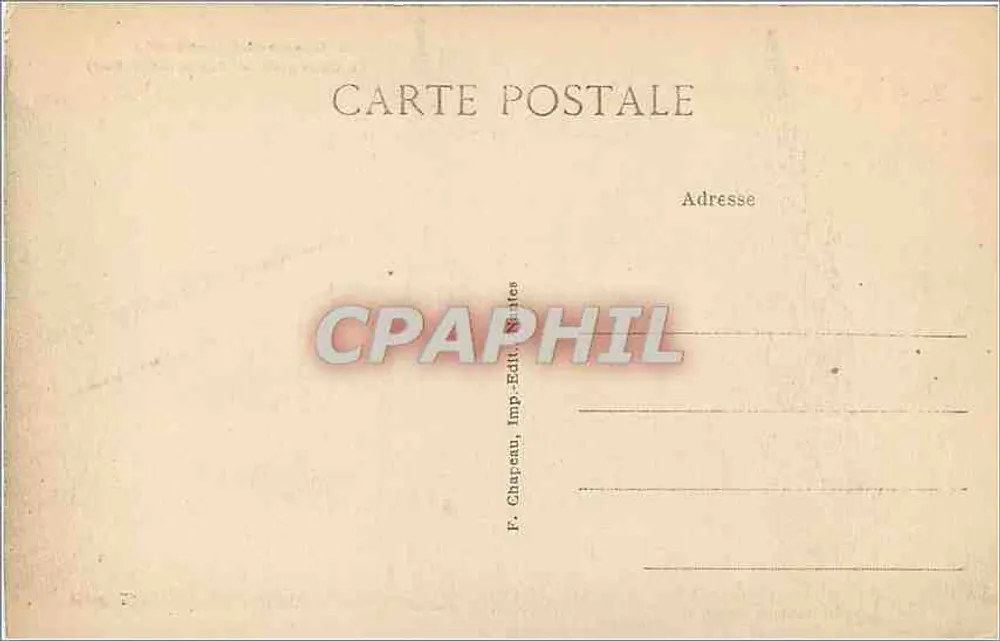 Guérande (Loire-Inf.) — Die Kollegiate St-Aubin (Südseite) — F. Chapeau, Verleger-Drucker Nantes - Rückseite