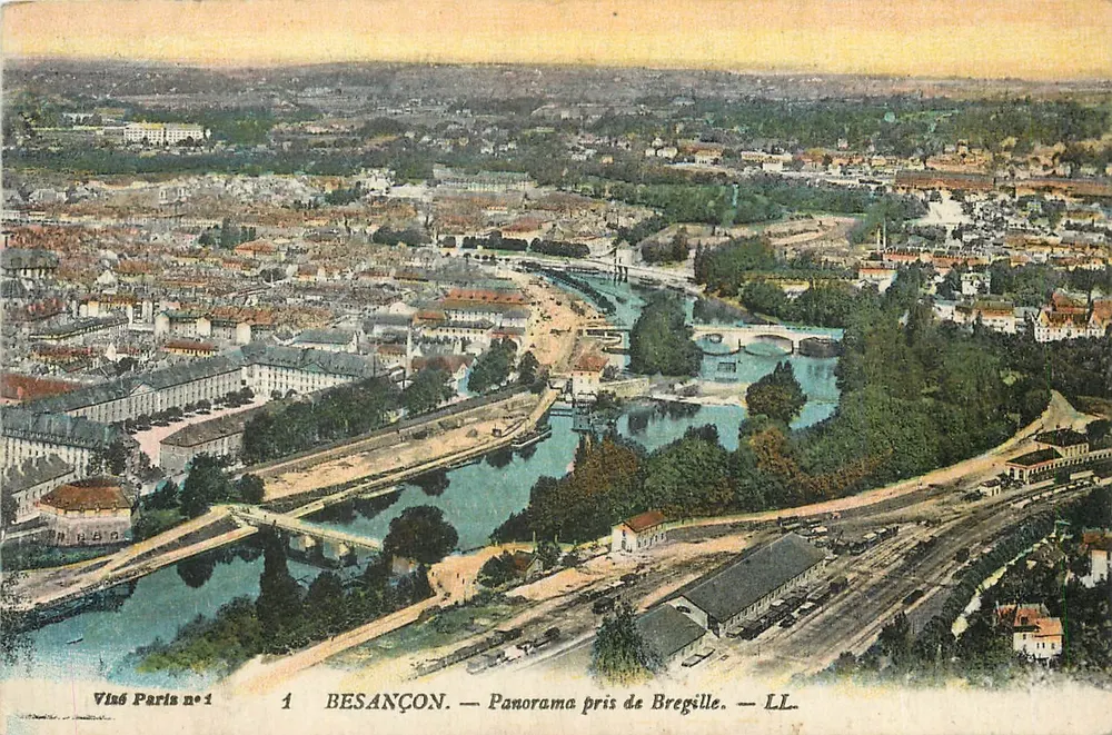 Besançon — Panorama tirado de Bregille — Visé Paris n°1 - Frente