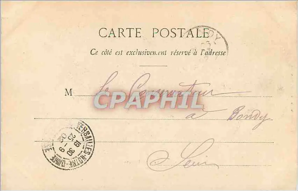 Versailles - Palácio do Petit Trianon — F. Béhler-Morau editor, n°18 - Verso