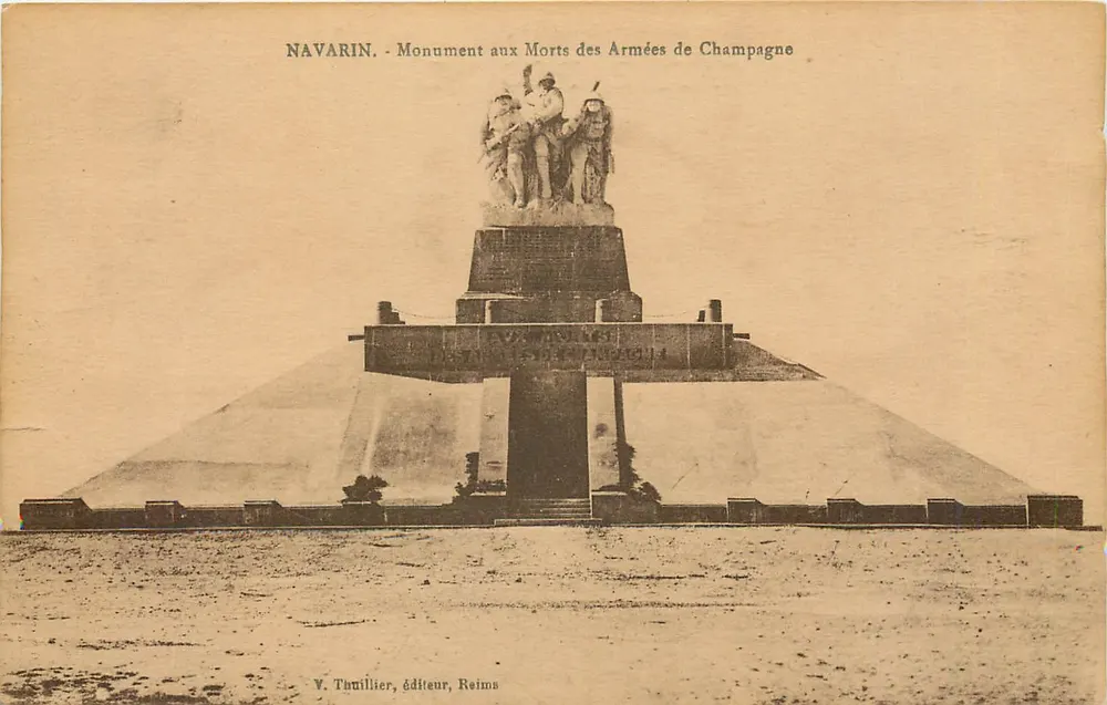 Navarin - Monument aux Morts des Armées de Champagne — V. Thuillier, éditeur, Reims - Recto